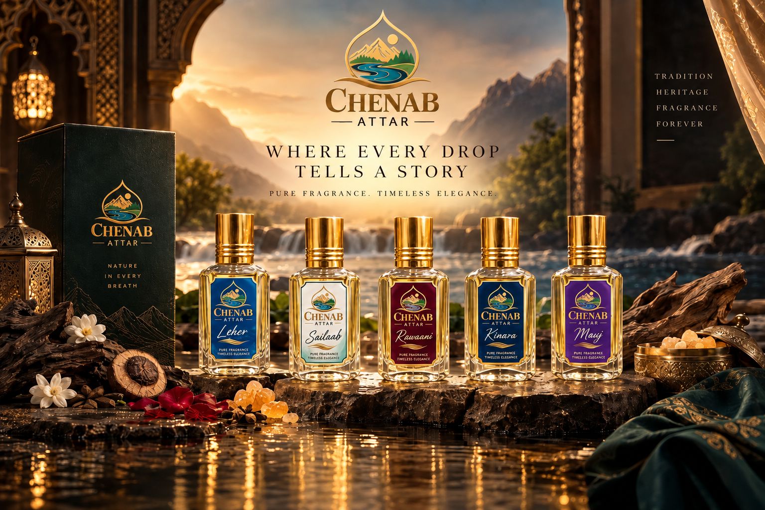 The full Chenab Attar collection